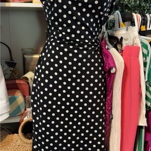 Black and White Polka Dot Sleeveless Dress